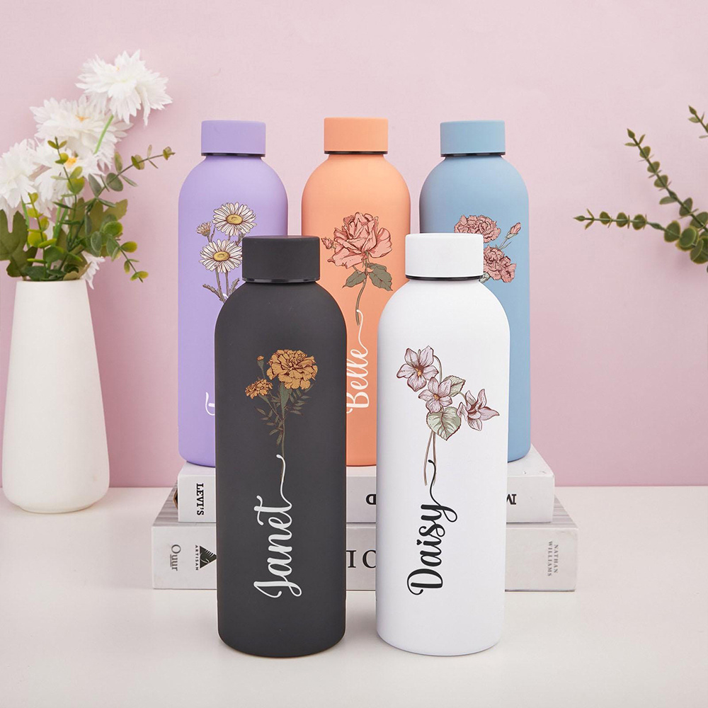 맞춤형 꽃무늬 물병, 휴대용 야외 스포츠 보온병, 야외 - Sports Water Bottle Insulated 리뷰 및 가격