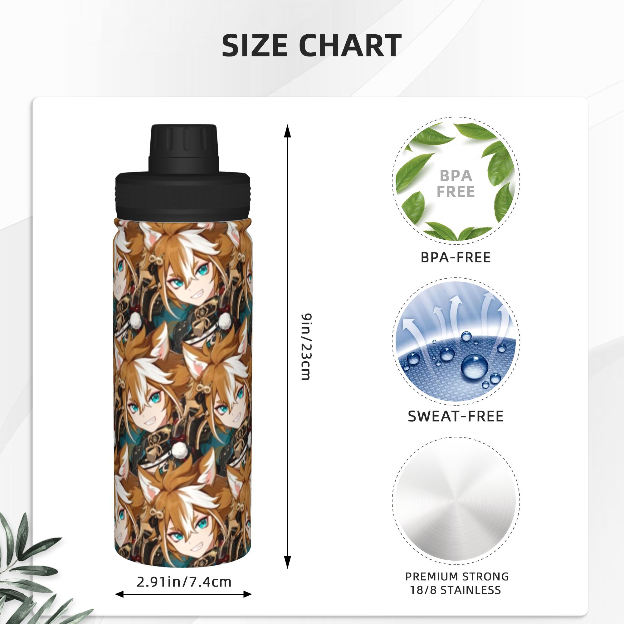 고로우 겐신 임팩트 게임 18온스 스포츠용 보온 텀블러 - Sports Water Bottle Insulated 리뷰 및 가격