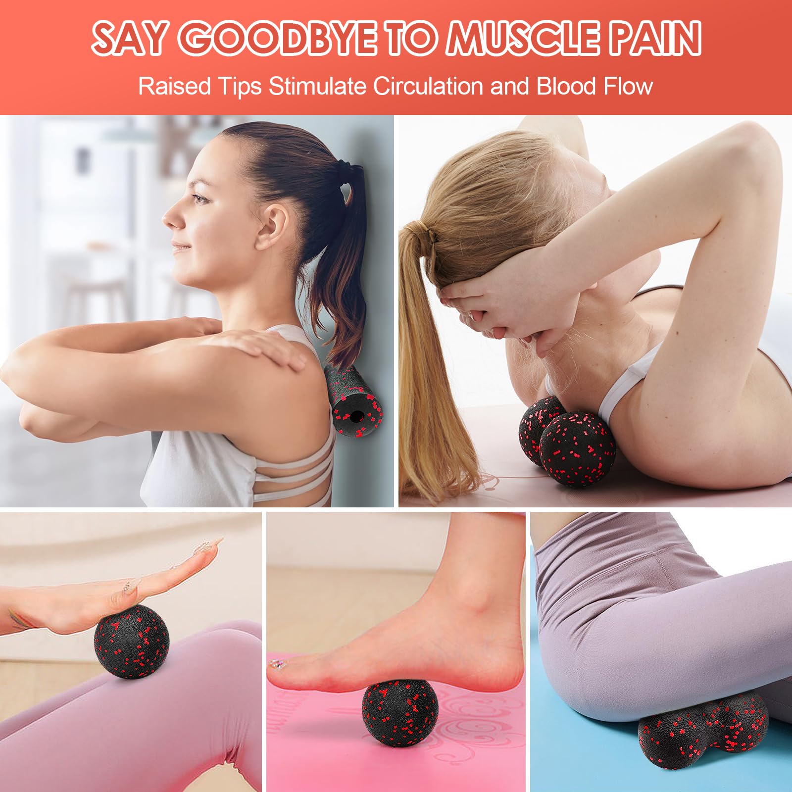 중공 요가 롤러 마사지 땅콩 공 세트 허리 통증 다리를 - Gym Ball 리뷰 및 가격